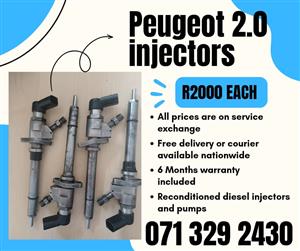 PEUGEOT 2.0 INJECTORS FOR SALE WITH WARRANTY INCLUDED IN 