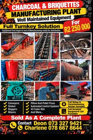 Full Turnkey Charcoal & Briquette Plant for Sale