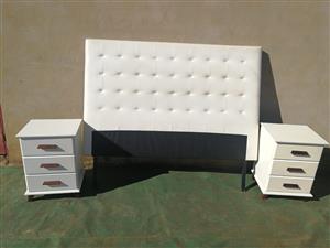 Headboard & Side Pedestals for Queen size bed