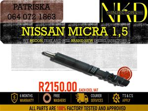 NISSAN MICRA 1.5 - INEJECTOR REPLACEMENT -NEW & RECON UNITS