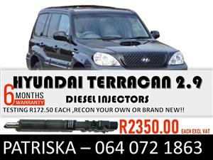 INJECTORS FOR HYUNDAI TERRACAN 2.9 FOR SALE