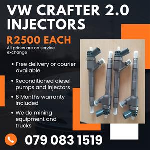 VW CRAFTER 2.0 INJECTORS FOR SALE WITH WARRANTY 