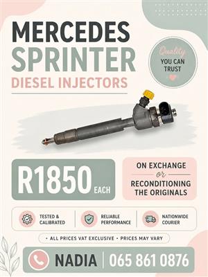 MERCEDES SPRINTER DIESEL INJECTORS FOR SALE