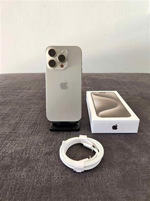 Original IPhone 15 Pro with 256GB storage, Duel Sim, Natural titanium.
