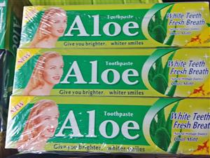 Aloe toothpaste and toothbrush combo