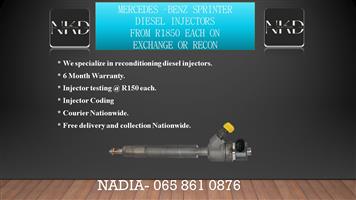 DIESEL INJECTORS FOR - MERCEDES BENZ SRINTER RECON OR EXCHANGE 