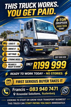 2009 Tata 1518C - 8 ton drop-side