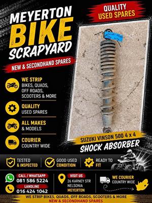 Suzuki Vinson 500 4 x 4 Shocks. Meyerton Bike Scrapyard. New and secondhand spares. We stripping Bik