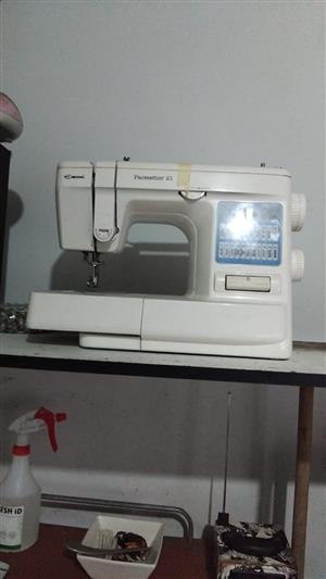 A Pacesetter 21 sawing machine.