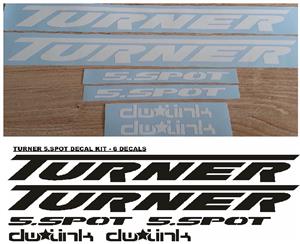 Turner 5.Spot bicycle frame decals stickers graphics kits.