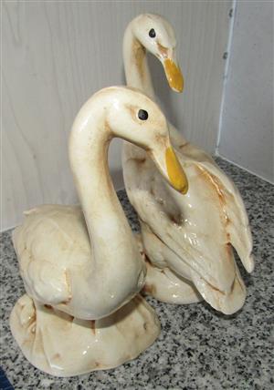 Pair of Porcelain Swans