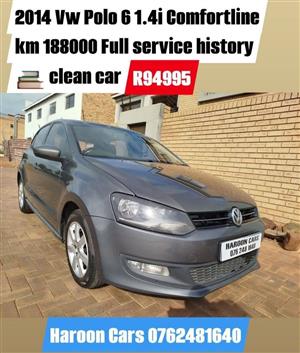  2014 Vw Polo 6 1.4i one Owner service history