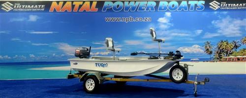 TUG 20 ON TRAILER 30 HP YAMAHA TILLER 