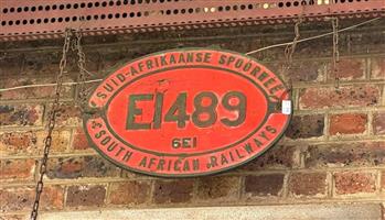 Original: South African Railways - Brass Number Plate Size: 370mm x 500mm 