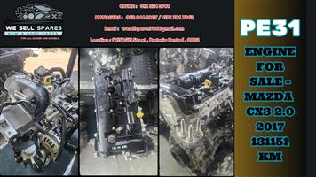 PE31 ENGINE FOR SALE - MAZDA CX3 2.0 