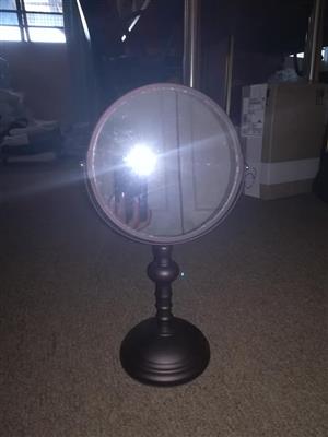 Wooden round handheld mirror for sale