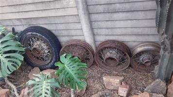 Old rims for decoration
