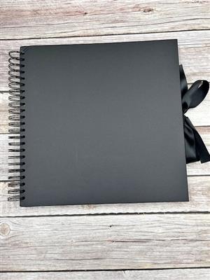 Scrapbooking Photo Album Black – Hardcover Spiral Bound – 12 x 12 Inch Jumbo Book