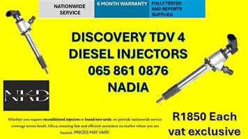 DISCOVERY TDV4 DIESEL INJECTORS FOR SALE-RECONDITIONED AND NEW