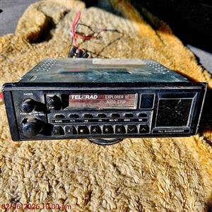 RADIO CASSETTE PLAYER. OLD SCHOOL RETRO FOR CLASSIC CARS. TELERAD EXPLORER 3 Auto Stop.