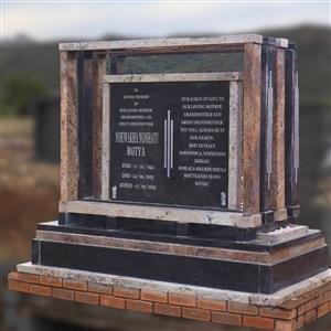 High quality and long lasting tombstones with 20 year guarantee.