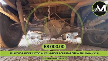 2019 FORD RANGER 2.2 TDCi 4x2 XL Hi-RIDER S.CAB REAR DIFF w. EDL [Ratio = 3.15]