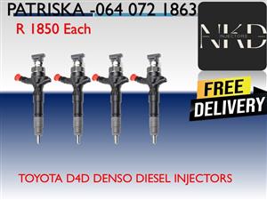 TOYOTA D4D DENSO DIESEL INJECTORS FOR SALE