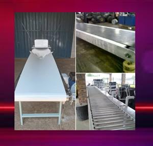 Conveyors Belt conveyors, incline or decline option, widths and thicknesses. We 