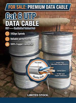 Cat 6 UTP data cable for sale