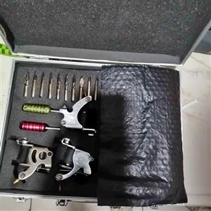 3 piece tattoo machine set with accessories and needles