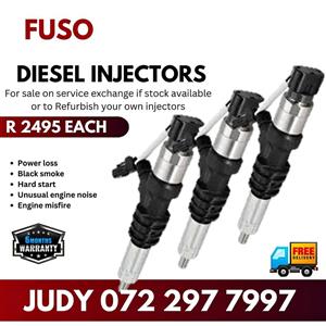 Fuso Diesel Injectors for sale on service exchange or to recon