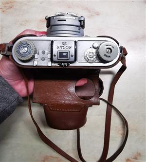 Antique Kodak 35 Film Camera + Original Leather Case