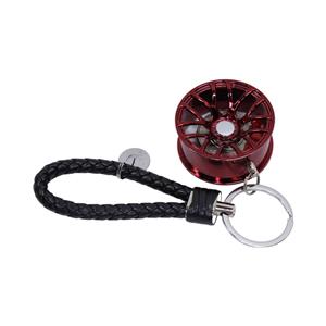 Hockenheim Alloy Wheel & Disc Keyring with Strap (Red)