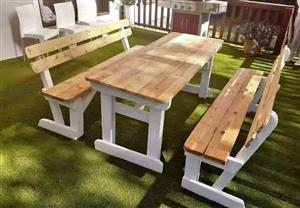 Wooden patio furniture
