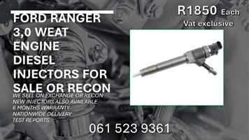 FORD RANGER 3,0 TDCI DIESEL INJECTORS-FREE COURIER NATIONWIDE