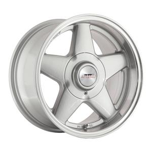 15″ A-Line Sabre 5/100 & 5/114 Super Silver Machine Lip Alloy Wheels