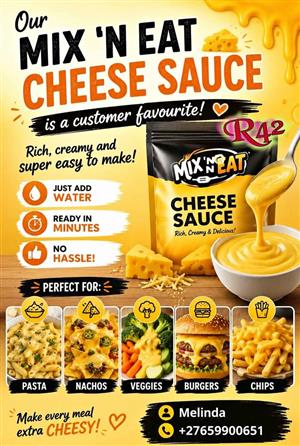 Mellie's specials  Mix n Eat Cheese Sauce is a favourite Rich, creamy and super easy to make
