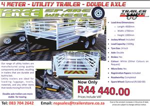 4 Meter - Utility Trailer - Double Axle