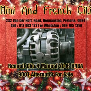 Renault Clio 4 2016 H4BA 900T Alternator For Sale - OEM Renault Charging System!