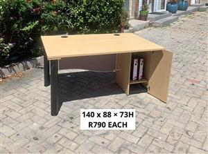 OFFICE DESKS WITH STORAGE CABINET 