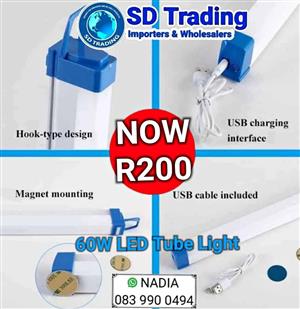 USB Rechargeable 60W LED Tube Light