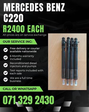 MERCEDES BENZ C220 INJECTORS FOR SALE WITH WARRANTY 
