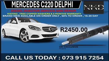 Mercedes C220 Delphi Diesel Injectors 