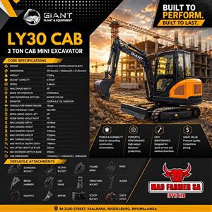 2026 New Giant LY30 series mini excavators
