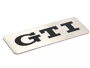 Brushed Silver GTi Sticker Badge