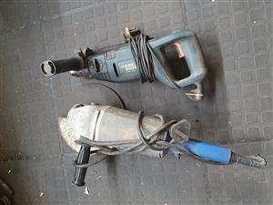 Bosch Angle Grinder and Industrial Black&Decker Drill