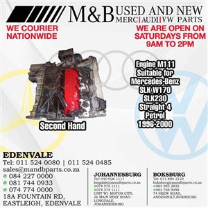 Engine M111 (Second Hand) Suitable for Mercedes-Benz SLK W170 SLK 230 Straight 4 Petrol 1996-2000