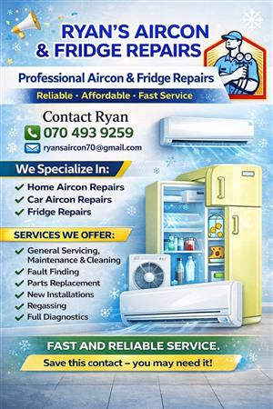 Ryan's aircon servicing and repairs 