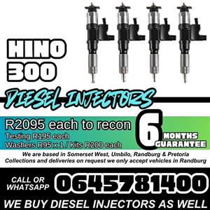 Hino 300 diesel injectors for sale