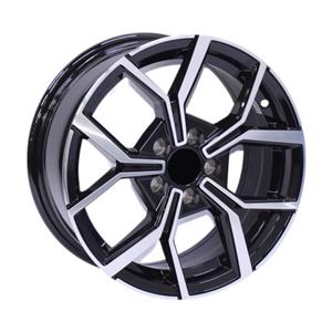 15″ 5563 5/100 Black Machine Face Alloy Wheels